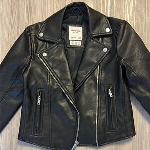 Abercrombie & Fitch Black Women's Leather Jacket